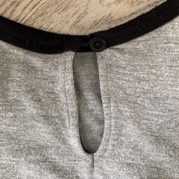 TARGET I Open- Shouldered Grey and Black Shirt - Picture 3 of 3